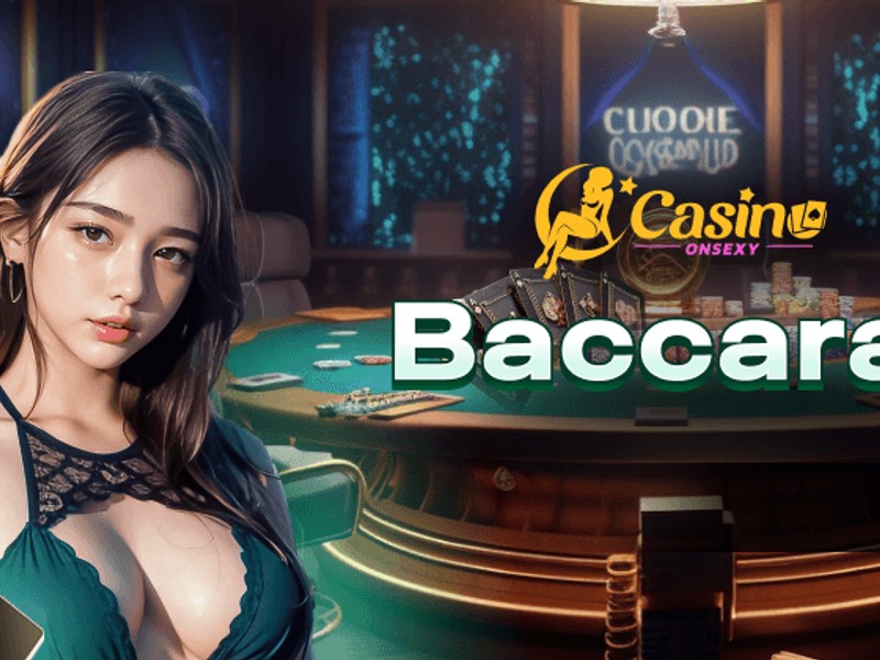 Bàn chơi Baccarat trực tuyến tại m88 với các lá bài và chip cược
