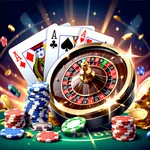 Biểu tượng casino trực tuyến M88 với các trò chơi bài và người chia bài thật