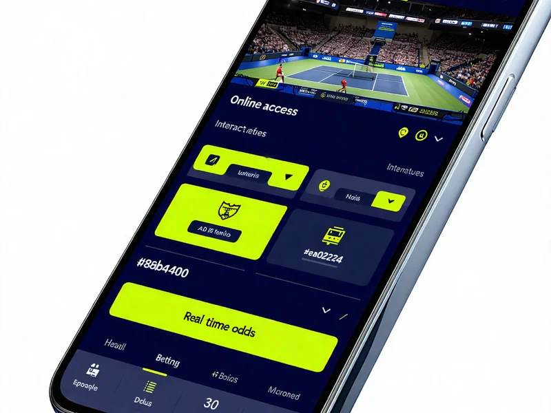Màn hình điện thoại hiển thị ứng dụng M88 với giao diện cá cược tennis